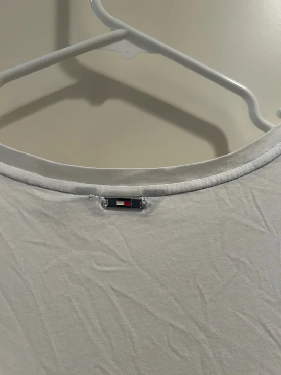 Tommy Hilfiger White Sleeveless Drawstring Dress stretchy Trim Details pockets - Picture 8 of 11